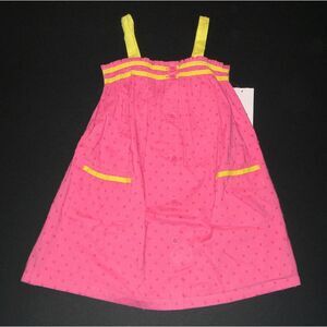 Mini boden pink yellow swiss dot button maxi sleeveless tank dress pockets 2 3 4